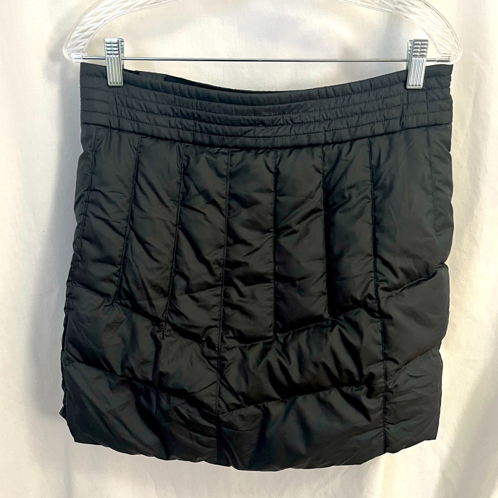 Black Quilted Down Skirt